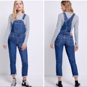 Levi’s Premium Overall Denim Jeans in Dark Blue Wash Y2K women’s size XS NWT